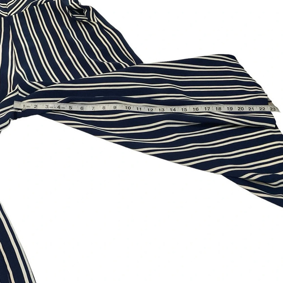 Amanda Uprichard Jumpsuit Navy Stripped SIZE L - Picture 12 of 14